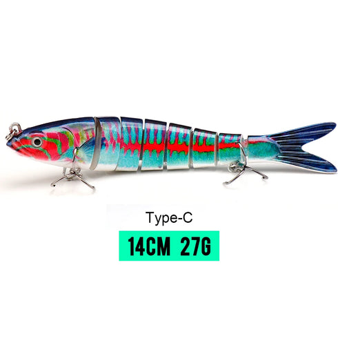 10/14cm Sinking Wobblers Fishing Lures Jointed Crankbait Swimbait 8 Segment Hard Artificial Bait For Fishing Tackle Lure